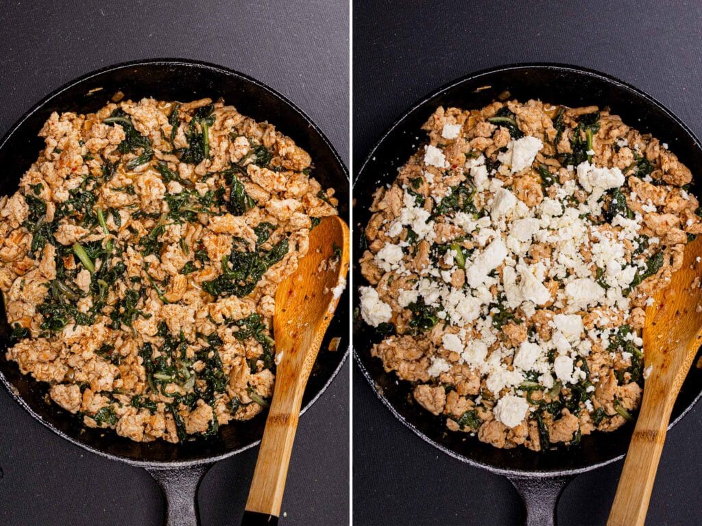 This is a photo of a stuffed butternut squash step by step 3