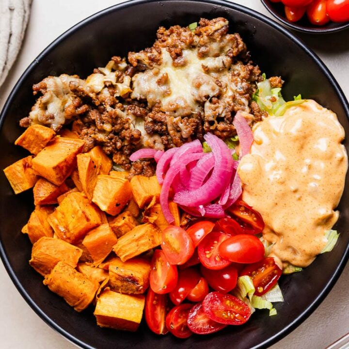Cheese Burger Bowls