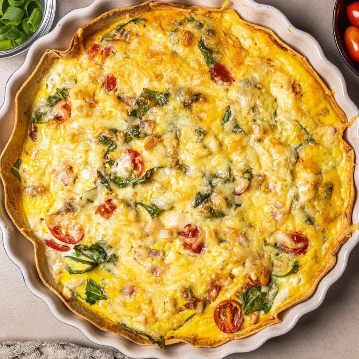 This is an image of chicken-tortilla-quiche.