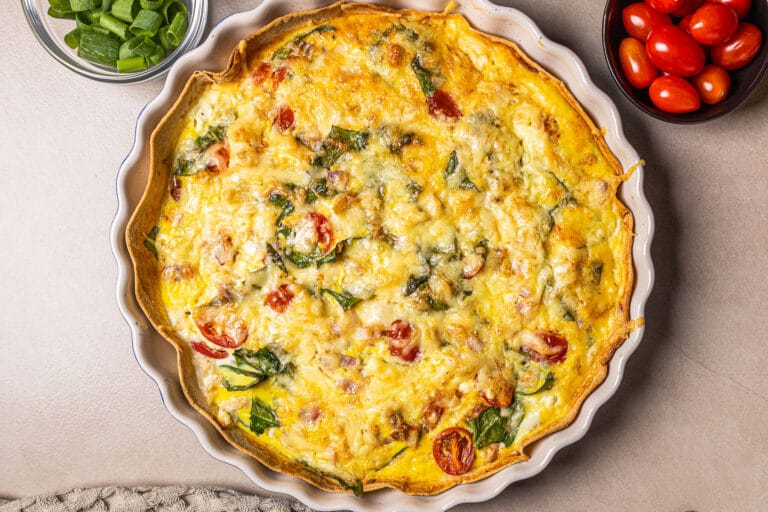 This is an image of chicken-tortilla-quiche.