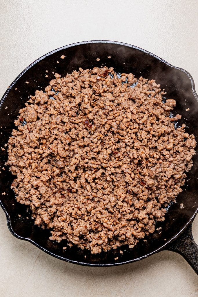 This is a photo of a sweet potato ground beef bowl recipe